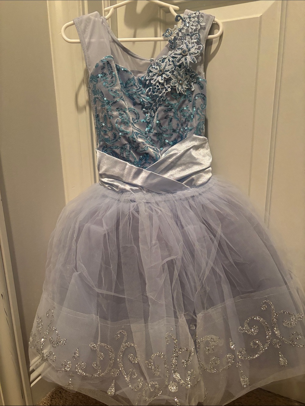 Weissman Light Blue & Teal Sequin Tulle Ballet Costume